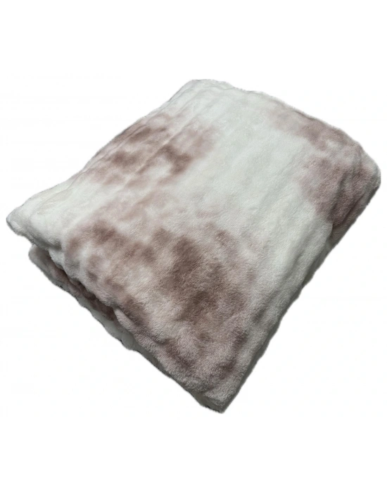 Merinos Harmony Çift Kişilik Peluş Battaniye 220x240 Güldefne Rengi Yeni Model Yeni Desen
