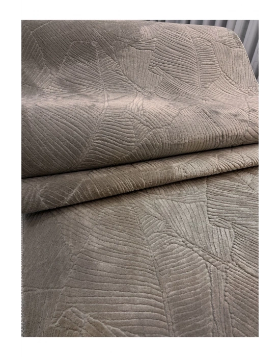 MERİNOS RÖLYEF KAYMAZ TABAN GARDEN KOYU BEJ KESME HALI