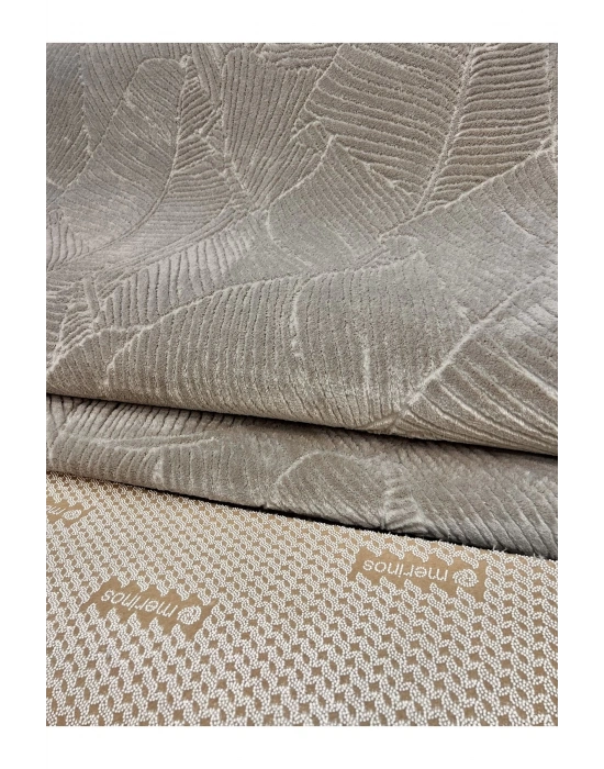 MERİNOS RÖLYEF KAYMAZ TABAN GARDEN KOYU BEJ KESME HALI