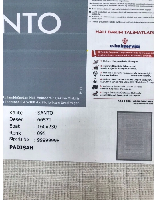 Padişah Halı 180x250 Santo Koleksiyonu 66571-095