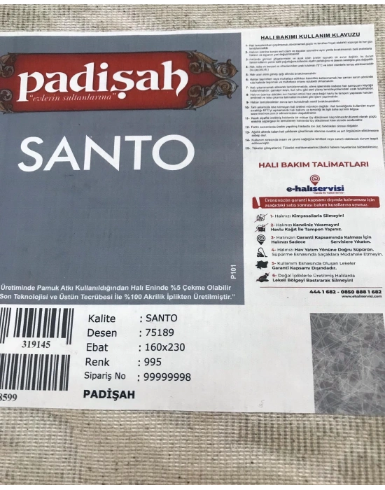 Padişah Halı 180x250 Santo Koleksiyonu 75189-995