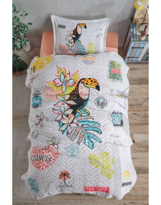 Ranforce %100 Pamuk Tek Kişilik Dört Mevsim Set Paradise
