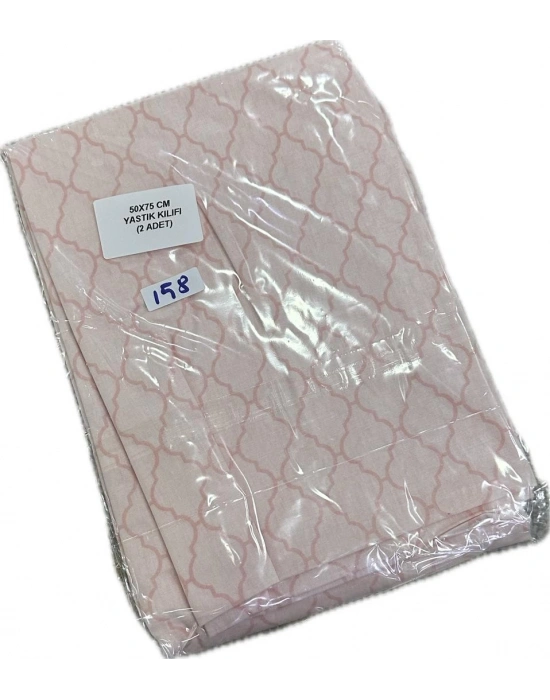 Ranforce 2 Adet Yastık Kılıfı Pembe Çizgili Pembe Renk