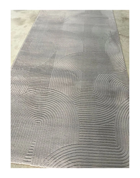 RÖLYEF JOY GRİ KAYMAZ TABAN KESME HALI YOLLUK