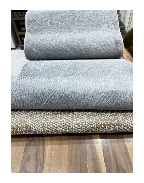 Rölyef Orla Gri Kaymaz Taban Kesme Halı Yolluk Fenomen Carpet