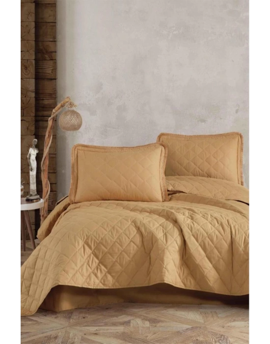 Tek Kişilik Yatak Örtüsü Tafana V4 Zencefil