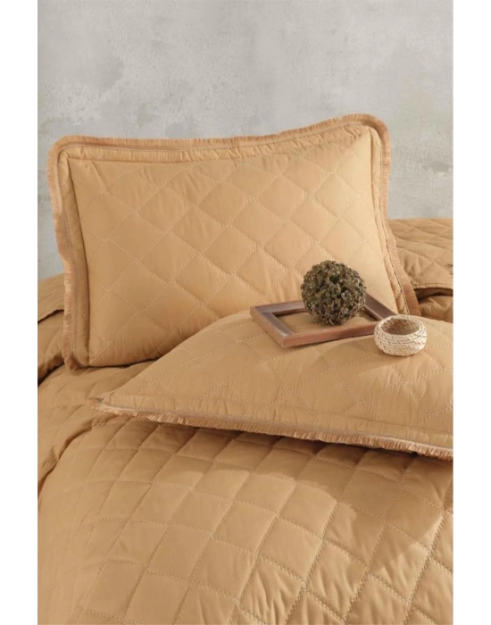 Tek Kişilik Yatak Örtüsü Tafana V4 Zencefil