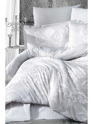 Ranforce Çift Kişilik Nevresim Takımı Alone Gri