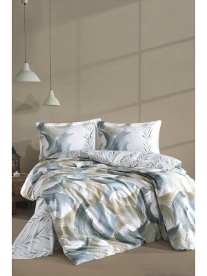 Clasy Ranforce %100 Pamuk Tek Kişilik Nevresim Estiva V1 Yeşil