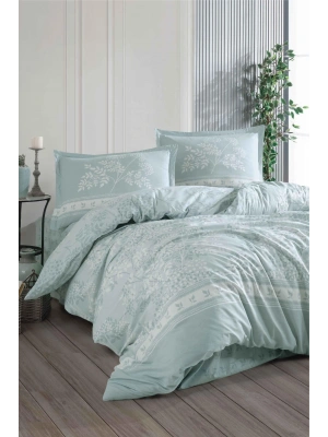 Ranforce 100% Pamuk Çift Kişilik Nevresim Takımı DEVLİN V1 MİNT