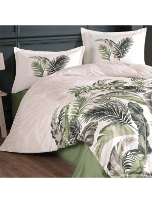 Ranforce Nevresim Takımı Çift Kişilik Hena V2 Yeşil