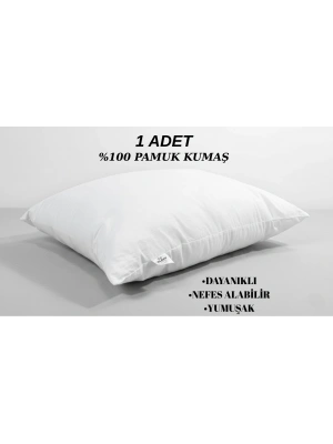 Clasy 1 Adet %100 Pamuk Yastık Dayanıklı Nefes Alabilir Yumuşak 700 GRAM