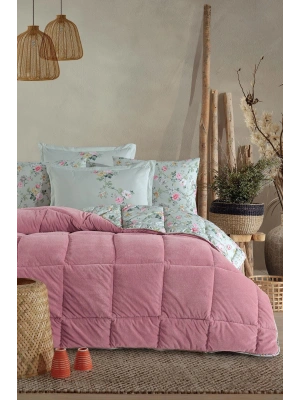 Clasy Wellsoft Jakarlı Tek Kişilik Uyku Seti Elara V1 Pembe