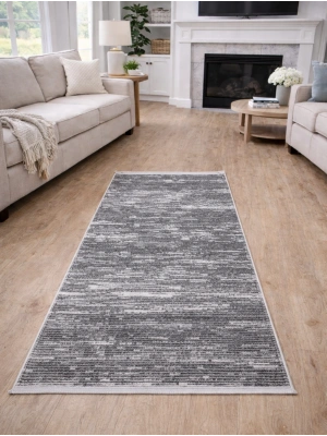 Merinos Vista 76587-098 Özel Kesme Halı Gri-Antrasit