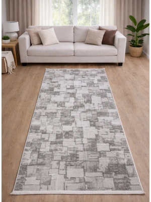 Merinos Still 77789-095 Özel Kesme Halı Gri