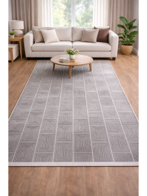 Merinos Still 63237-097 Özel Kesme Halı Antrasit