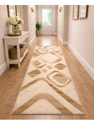 Padişah Halı Nepal Serisi %100 Akrilik 100x200 Bej Renk Seri Sonu Halı