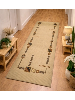 Padişah Halı Taç Serisi %100 Akrilik 100 x 300 Bej