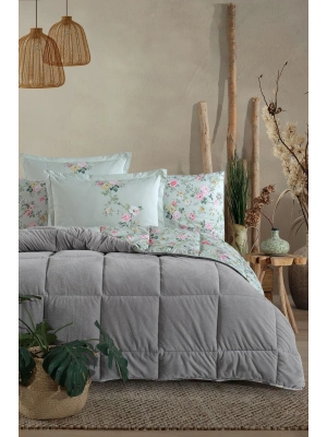 Clasy Wellsoft Jakarlı Tek Kişilik Uyku Seti Elara V3 Gri