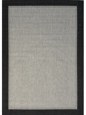 Mess Modern Dekoratif Yumuşak Dokulu Sisal Halı 3945 Gri Siyah