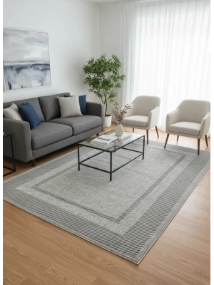 Mess Modern Dekoratif Yumuşak Dokulu Sisal Halı 3948 Gri Antrasit