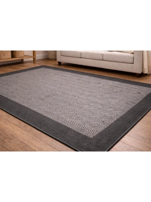 Mess Modern Dekoratif Yumuşak Dokulu Sisal Halı 3939 Gri Antrasit