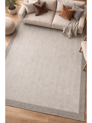Mess Modern Dekoratif Yumuşak Dokulu Sisal Halı 3939 Krem Vizon