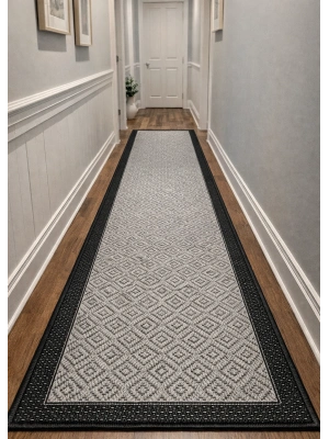 Mess Modern Dekoratif Yumuşak Dokulu Sisal Halı 3946 Antrasit Siyah