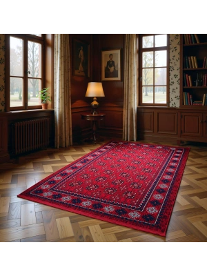 Mess Afkan Tarzı Akrilik Dokuma Halı 8120 Kırmızı