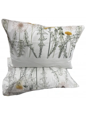 Clasy Ranforce %100 Pamuk 2 Adet Yastık Kılıfı Çiçek Desenli Beyaz