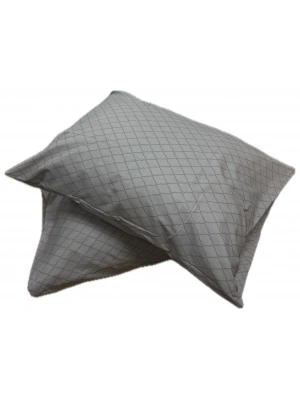 Clasy Ranforce %100 Pamuk 2 Adet Yastık Kılıfı Çizgili Desenli Gri