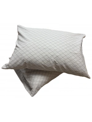 Clasy Ranforce %100 Pamuk 2 Adet Yastık Kılıfı Çizgili Desenli Gri