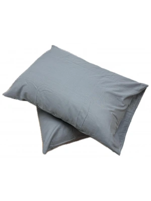 Clasy Ranforce %100 Pamuk 2 Adet Yastık Kılıfı Düz Antrasit Gri