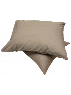 Clasy Ranforce %100 Pamuk 2 Adet Yastık Kılıfı Düz Kahverengi