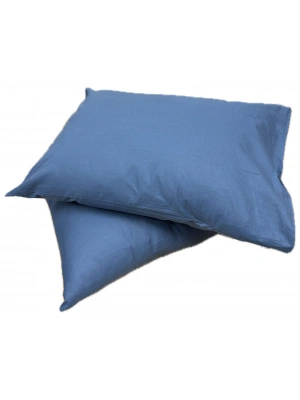 Clasy Ranforce %100 Pamuk 2 Adet Yastık Kılıfı Düz Mavi