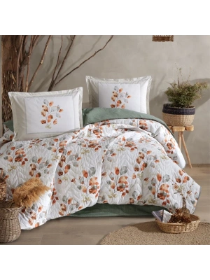 Clasy Ranforce %100 Pamuk Çift Kişilik Dört Mevsim Set Ruska V1 Mint