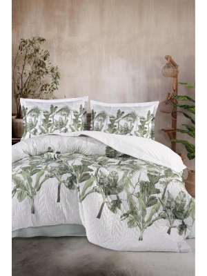 Clasy Ranforce %100 Pamuk Çift Kişilik Dört Mevsim Set Versay V1 Ada Çayı