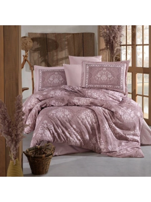 Clasy Ranforce %100 Pamuk Çift Kişilik Nevresim Takımı Zahara V1 Kahve