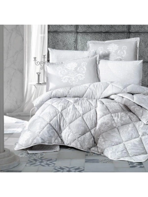 Clasy Ranforce %100 Pamuk Çift Kişilik Yorgan Seti Alone V1 Gri