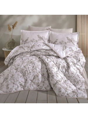 Clasy Ranforce %100 Pamuk Çift Kişilik Yorgan Seti Mevlin V1 Bej