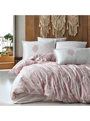 Clasy Ranforce %100 Pamuk Nevresim Takımı Tek Kişilik Fiorita V1 Pembe