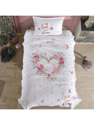 Clasy Ranforce %100 Pamuk Tek Kişilik Dört Mevsim Set Dream V1 Bej