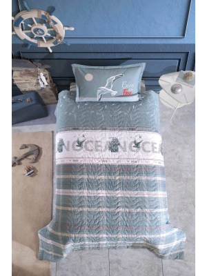 Clasy Ranforce %100 Pamuk Tek Kişilik Dört Mevsim Set Ocean V1 Mavi