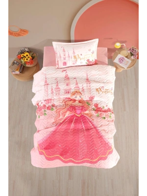 Clasy Ranforce %100 Pamuk Tek Kişilik Dört Mevsim Set Princess V1 Pudra