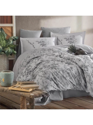 Clasy Ranforce %100 Pamuk Tek Kişilik Nevresim Messina V1 Gri