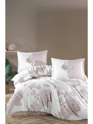 Clasy Ranforce %100 Pamuk Tek Kişilik Nevresim Rohan V2 Bej