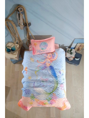 Clasy Ranforce %100 Pamuk Tek Kişilik Yatak Örtüsü Seti Aria V1 Pudra