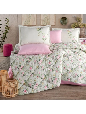 Clasy Ranforce %100 Pamuk Tek Kişilik Yorgan Seti Elara V1 Adaçayı Rengi