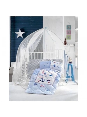 Clasy Ranforce Bebek Uyku Seti Sailing Fish V1 Mavi