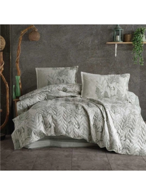 Clasy Ranforce Çift Kişilik Dört Mevsim Set Tuva V1 Yeşil